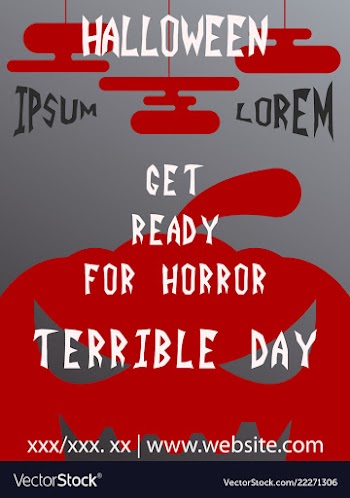 Halloween card invitation minimal and flat vector image