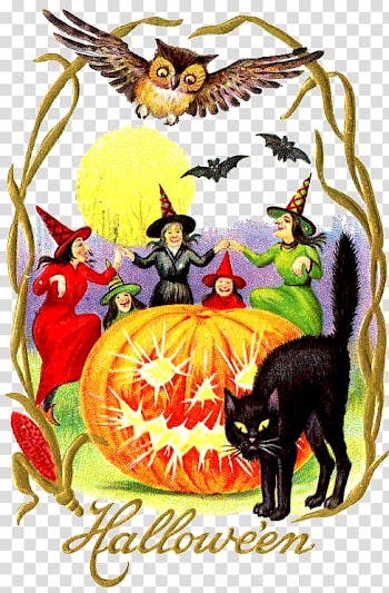 Halloween card Jack-o'-lantern, breadcrumbs transparent background PNG clipart
