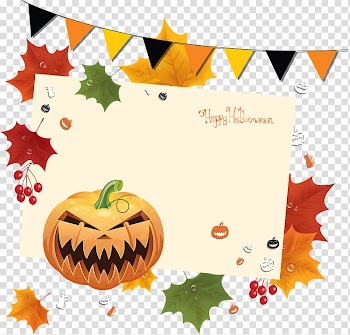 Halloween card Pumpkin , Halloween transparent background PNG clipart
