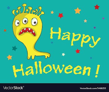  					Halloween card vector image														