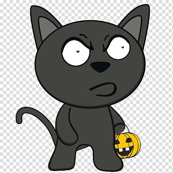 Halloween Cartoon Dessin animxe9 Illustration, Angry kitten transparent background PNG clipart
