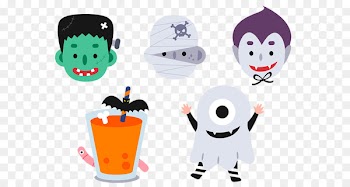 Halloween cartoon ghosts dress up 