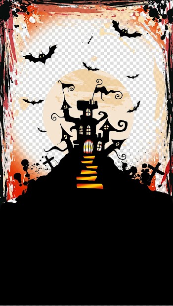 Halloween castle illustration, Halloween costume Party Poster, Halloween banner free transparent background PNG clipart