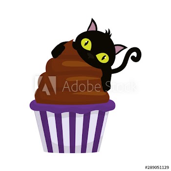 Halloween cat cartoon vector design