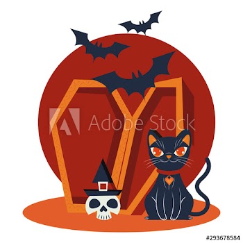 halloween cat disguised character scene