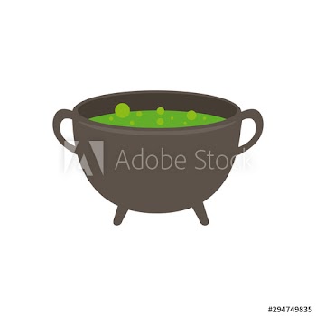 halloween cauldron of witch design