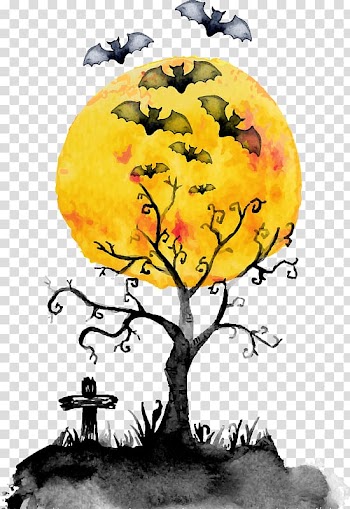 Halloween Cemetery, Halloween design elements transparent background PNG clipart