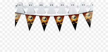 Halloween Clip art - Halloween kid hanging flags 