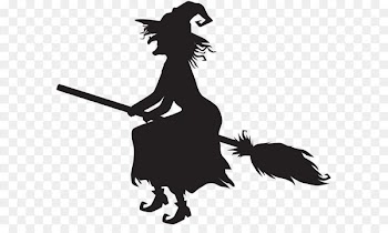 Halloween Clip art - Halloween Witch and Broom PNG Clip Art Image 