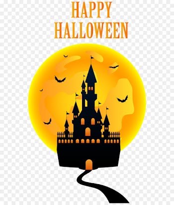 Halloween Clip art - Happy Halloween with Castle PNG Clip Art Image 