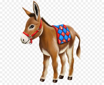 Halloween Clip art - Watercolor donkey 