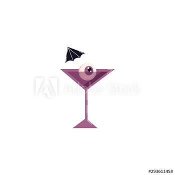 halloween cocktail with eye icon