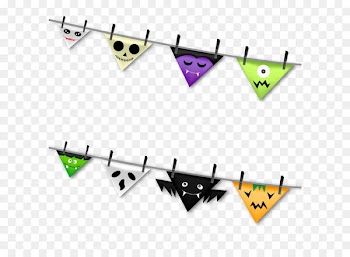 Halloween costume Bunting Textile Paper - Halloween party flags 