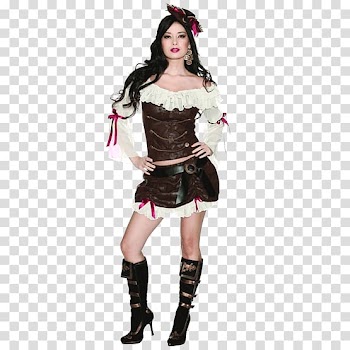 Halloween costume Clothing Piracy Woman, Pirate Woman transparent background PNG clipart