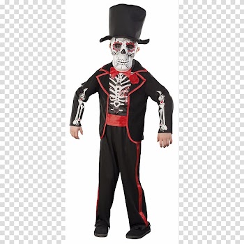 Halloween costume Clothing Skeleton, Halloween transparent background PNG clipart