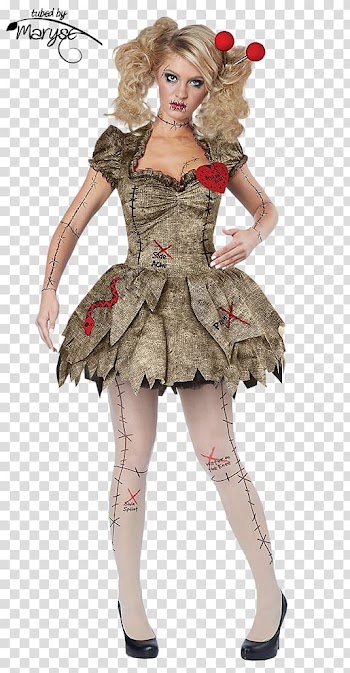 Halloween costume Clothing Voodoo doll Женская одежда, woman transparent background PNG clipart
