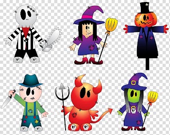 Halloween costume , Collection transparent background PNG clipart