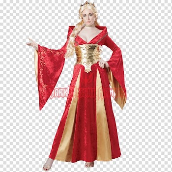 Halloween costume Middle Ages Clothing Queen of Hearts, dress transparent background PNG clipart