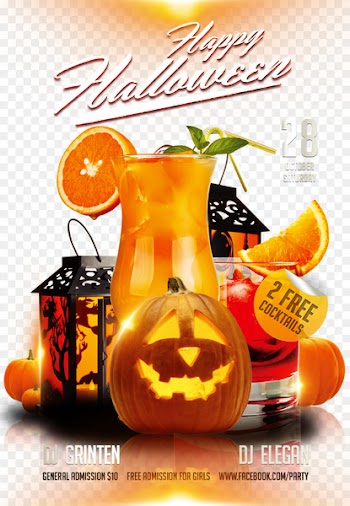 Halloween costume Party Flyer - pumpkin lantern 