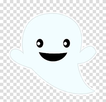 Halloween Cute s, white ghost animated illustration transparent background PNG clipart