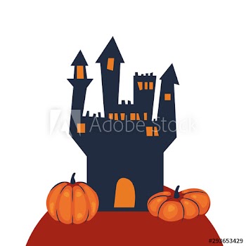 halloween dark haunted mansion building