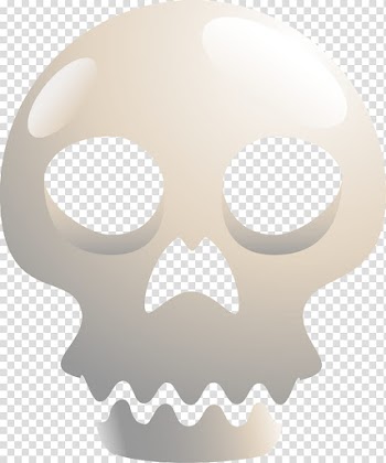 Halloween decoration kit, white skull illustration transparent background PNG clipart