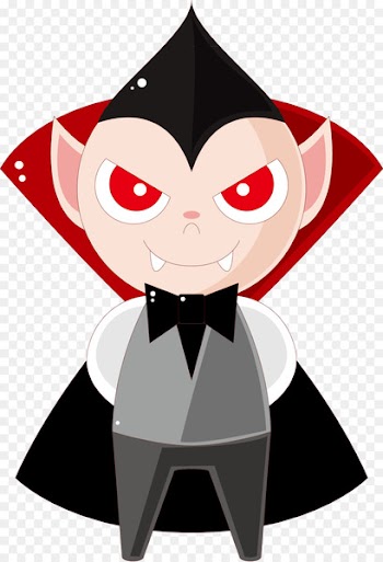 Halloween Dentistry Illustration - Vector cartoon cute little devil fangs 