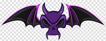 Halloween Devil Jack-o-lantern, Purple Halloween Devil Bat transparent background PNG clipart