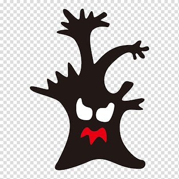 Halloween Drawing , Halloween cartoon tree decoration transparent background PNG clipart