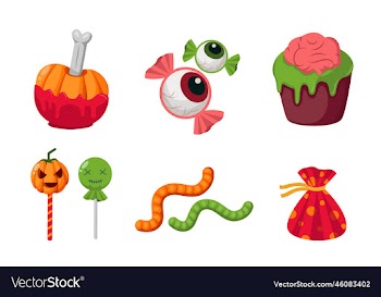 halloween element set with halloween symbols