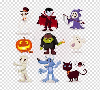 Halloween elements transparent background PNG clipart