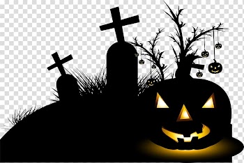 Halloween Euclidean , Black hand-painted Halloween poster Decor transparent background PNG clipart
