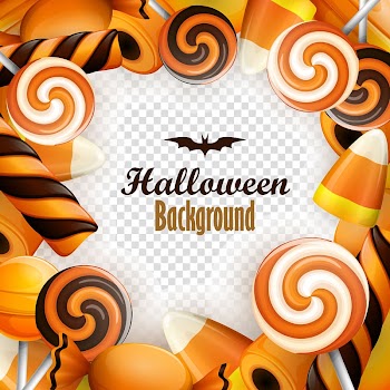 Halloween Euclidean Candy, Colorful Halloween candy transparent background PNG clipart