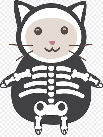Halloween Euclidean vector Disguise - Skeleton cat 