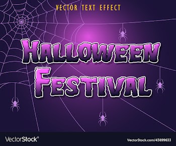 halloween festival text effects editable text