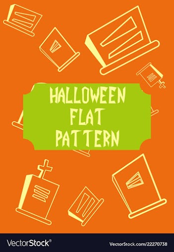 Halloween festive pattern endless background with vector image