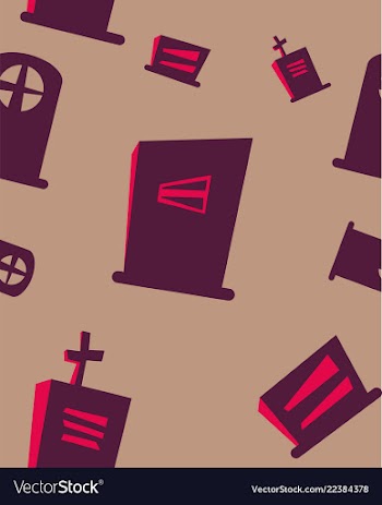 Halloween festive pattern endless background with vector image