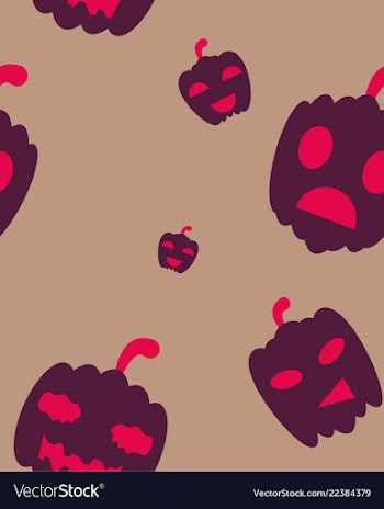Halloween festive pattern endless background with vector image