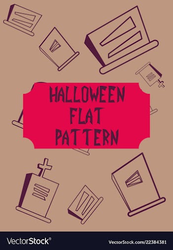 Halloween festive pattern endless background with vector image