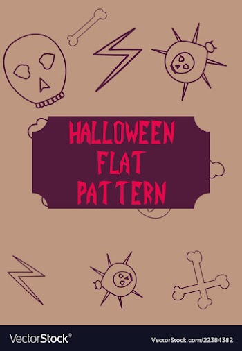 Halloween festive pattern endless background with vector image