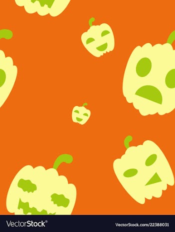 Halloween festive pattern endless background with vector image
