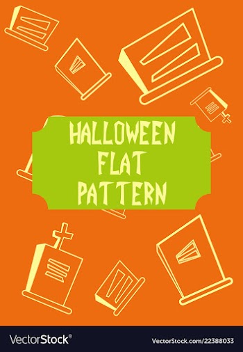 Halloween festive pattern endless background with vector image