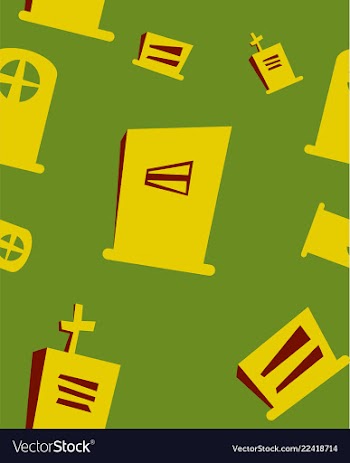 Halloween festive pattern endless background with vector image