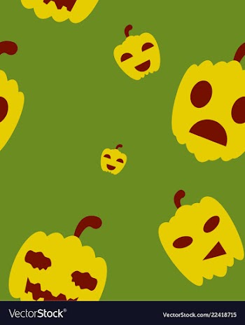 Halloween festive pattern endless background with vector image