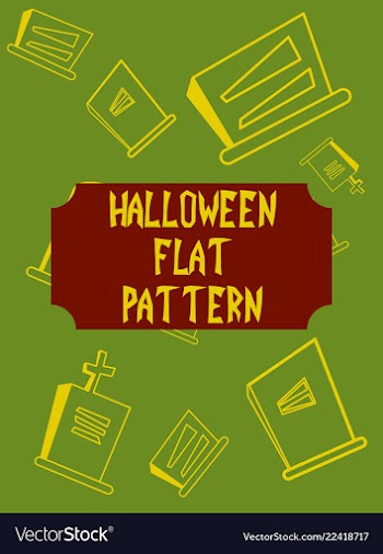 Halloween festive pattern endless background with vector image