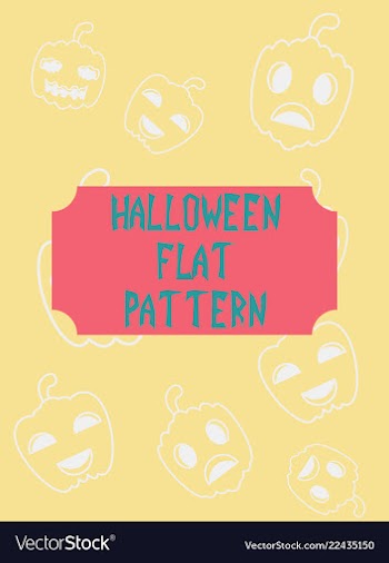Halloween festive pattern endless background with vector image