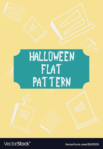 Halloween festive pattern endless background with vector image