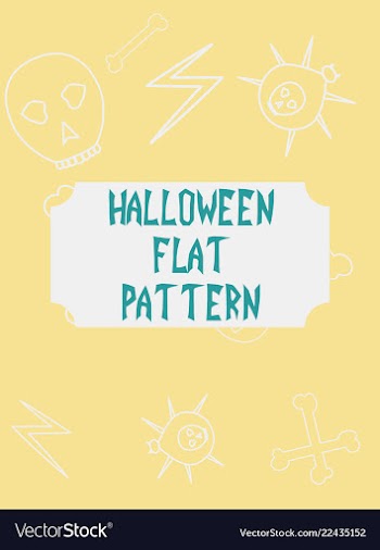 Halloween festive pattern endless background with vector image