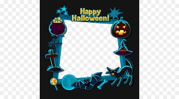 Halloween Flat design Illustration - Creative Borders 