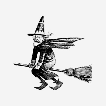 Halloween flying witch on broomstick | Free Photo - rawpixel